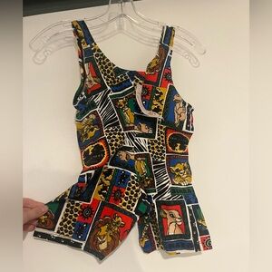 Vintage Hard Body Aerobic Unitard Youth XL Lion King Deadstock USA 90s Rare